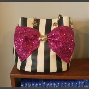 Betsey Johnson Sequin Bow Purse